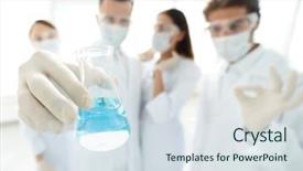  Presentation with chemical - Cool new theme with chemical properties - background image of the healthcare backdrop and a  colored foreground