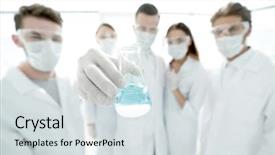  Presentation with chemical - Amazing slides having chemical properties - background image of the healthcare backdrop and a  colored foreground