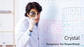  Presentation with chemical - Audience pleasing theme consisting of chemical properties - young chemist working backdrop and a  colored foreground