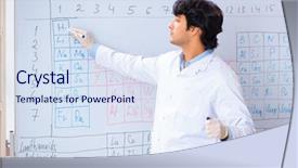  Presentation with chemical - Amazing PPT layouts having chemical properties - young chemist working backdrop and a sky blue colored foreground
