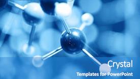  Presentation with chemical reaction - PPT theme featuring chemical reaction - close up of molecular structure background and a teal colored foreground