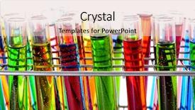  Presentation with test tubes - Audience pleasing slide set consisting of chemical reaction - closeup of a pile backdrop and a lemonade colored foreground