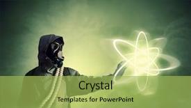  Presentation with gas - Presentation design enhanced with chemical reactor - image of man in gas background and a yellow colored foreground