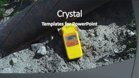  Presentation with readings - Amazing slide deck having chemical reactor - metal of the chernobyl zone backdrop and a dark gray colored foreground