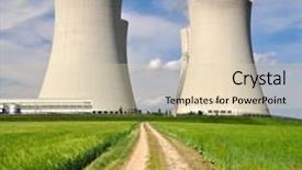  Presentation with nuclear reactor - PPT theme enhanced with chemical reactor - nuclear power plant temelin background and a lemonade colored foreground