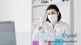  Presentation with clinical chemistry - Audience pleasing PPT layouts consisting of chemical reagents - science chemistry biology medicine backdrop and a light blue colored foreground