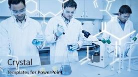  Presentation with chemical safety - Amazing presentation theme having chemical safety - science graphic against group backdrop and a light blue colored foreground