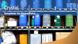  Presentation with barrels - Amazing PPT layouts having chemical safety - several types of drums backdrop and a teal colored foreground