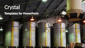  Presentation with chemical safety - Presentation featuring chemical safety drums - oil background and a dark gray colored foreground