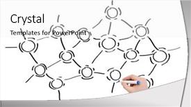  Presentation with molecules - Theme enhanced with chemical sensor - research education science and chemistry background and a white colored foreground