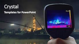  Presentation with supervision - PPT layouts having chemical sensor - thermal imaging supervision of oil background and a wine colored foreground