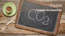  Presentation with carbon dioxide - Slide deck with chemical-symbol-for-carbon-dioxide background and a coral colored foreground