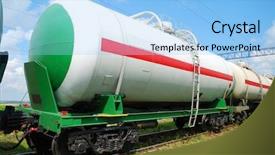  Presentation with fuel oil - Colorful slide deck enhanced with chemical tanker - set of tanks with oil backdrop and a light blue colored foreground