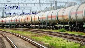  Presentation with fuel oil - Cool new presentation design with chemical tanker - set of tanks with oil backdrop and a lemonade colored foreground