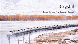 Presentation with changing season - Cool new theme with chemical tanker - train transporting tank cars season backdrop and a sky blue colored foreground