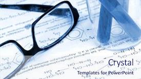  Presentation with chemical reaction - Colorful theme enhanced with chemical theme backdrop and a sky blue colored foreground