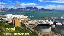  Presentation with industrial zone - Presentation with risen or proved yeast dough background and a violet colored foreground.