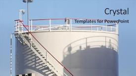  Presentation with fuel tank - PPT layouts having chemical truck - industrial fuel tank background and a  colored foreground