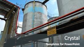  Presentation with oil - Colorful PPT theme enhanced with chemical truck - oil backdrop and a dark gray colored foreground