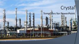  Presentation with steel plant - Cool new presentation with chemical vessel - stainless steel columns backdrop and a  colored foreground