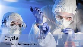  Presentation with clinical chemistry - Colorful PPT theme enhanced with chemical weapon - science chemistry biology medicine backdrop and a  colored foreground