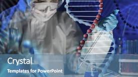  Presentation with clinical research - Theme featuring chemical weapon - science chemistry biology medicine background and a teal colored foreground