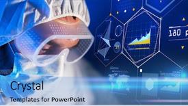  Presentation with virtual laboratory - Amazing slide deck having chemical weapon - science chemistry future technology medicine backdrop and a light blue colored foreground