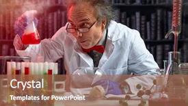  Presentation with chemicals - Amazing slides having chemicals to experiment on mouse backdrop and a coral colored foreground