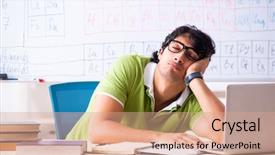  Presentation with periodic table - Slide set featuring chemist in front of periodic background and a  colored foreground