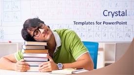  Presentation with periodic table - Slide set featuring chemist in front of periodic background and a sky blue colored foreground