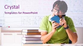  Presentation with periodic table - Cool new slide deck with chemist in front of periodic backdrop and a  colored foreground