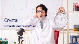  Presentation with chemist - Theme enhanced with chemist in front of white background and a sky blue colored foreground