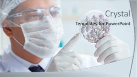  Presentation with chemist - Colorful PPT layouts enhanced with chemist mixing perfumes backdrop and a sky blue colored foreground