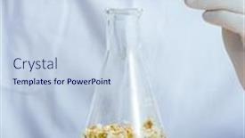  Presentation with chemist - Presentation design featuring chemist mixing perfumes background and a sky blue colored foreground