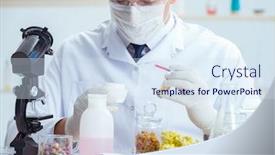  Presentation with chemist - Colorful slide set enhanced with chemist-mixing-perfumes backdrop and a sky blue colored foreground