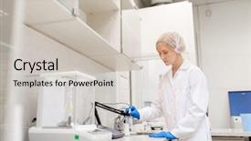  Presentation with sensor - Cool new presentation theme with chemist with flask and sensor backdrop and a lemonade colored foreground