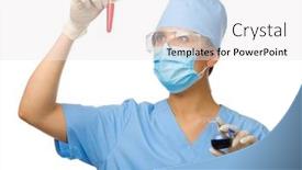  Presentation with vials - Beautiful theme featuring algae - beautiful nature from the boat backdrop and a light blue colored foreground