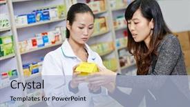  Presentation with food dimsum chinese in china - Audience pleasing slide set consisting of chemist woman standing in china backdrop and a light blue colored foreground