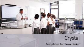 Presentation with high school students - Amazing slide deck having chemistry - male high school tutor teaching backdrop and a light gray colored foreground