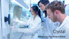  Presentation with pipette - Colorful theme enhanced with chemistry - science students using pipette backdrop and a light blue colored foreground