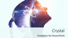  Presentation with chemistry - PPT layouts consisting of chemistry - silhouette of school girl background and a cool aqua colored foreground