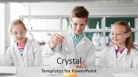  Presentation with children education - Audience pleasing slide set consisting of chemistry and children concept - kids backdrop and a light gray colored foreground
