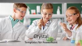  Presentation with computational chemistry science biology medicine - PPT layouts consisting of chemistry and children concept - kids background and a light gray colored foreground