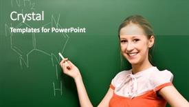  Presentation with student writing - PPT layouts enhanced with chemistry class - student writing chemical symbol background and a  colored foreground