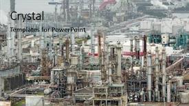  Presentation with city japan - PPT layouts featuring chemistry complex - industrial factory in yokkaichi city background and a light gray colored foreground