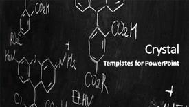  Presentation with chemistry - Cool new slides with chemistry complex - school blackboard with formulas backdrop and a dark gray colored foreground