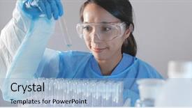  Presentation with chemistry - Cool new slides with chemistry complex - scientist experiment in laboratory backdrop and a light blue colored foreground