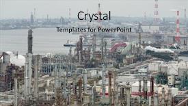  Presentation with industry partnerships - Theme featuring chemistry complex - yokkaichi industry factory background and a light gray colored foreground