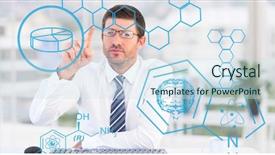  Presentation with assets - Presentation with chemistry electron - poor composition poor choice background and a  colored foreground