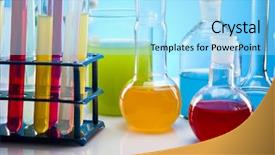  Presentation with chemistry nitrogen - Colorful presentation theme enhanced with chemistry equipment laboratory glassware backdrop and a arctic colored foreground